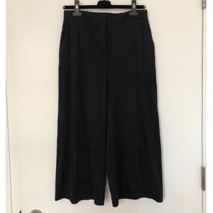 Suede navy culottes